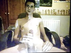 Skinny smooth twink edging and smoking huge hung thick cock