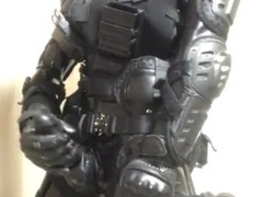 Condom Soldier Getting Off