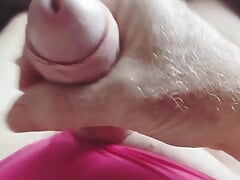 Jerk and cum in my pink panties - part 2
