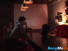 Hairy daddy shoves his big cock in tight twink asshole