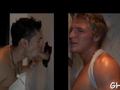 Sucking dick of a handsome gay 12