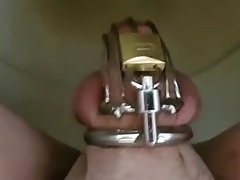 Peeing in chastity
