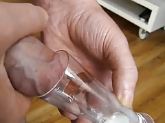 Cum in Glass with slow motion
