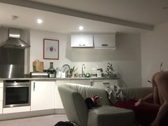 Fucking College Guys In Open Living Room (Open Windows, Public Can See!)