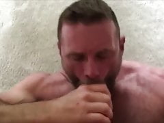 Married daddy gets the beard cum facial