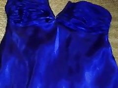 Hot Blue Satin Prom Dress 2