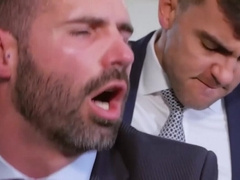 Hunks at the office doing the craziest things