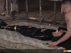 BOYNAPPED - Lad Danny Bianchi receives hand job and blows a load all over