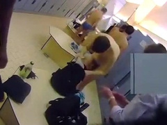 Masturbating in a crowded locker room