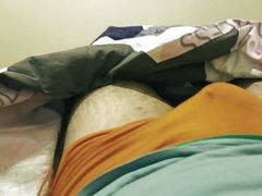 Boy Jerking off and Cumming in T-shirt in Bed Before the Slumber  Moaning  Andrei