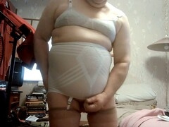 Small penis masturbation, masturbation cum, uncut foreskin