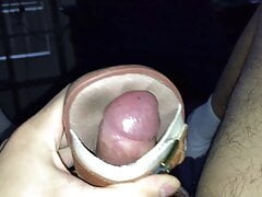 Wanking with Neighbour Daughter's sandals and cumshot
