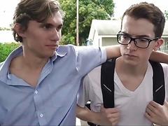 Nerd gets to fuck his hunky stepbrother
