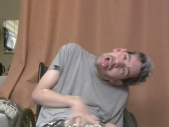 eating AND SOCKING MY OWN pecker