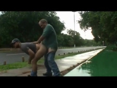daddy and guy fucking outdoor near road 5