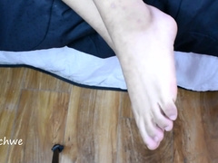 Pies suaves en mi cama