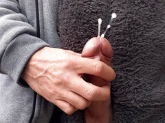 Outdoor Close up Hard Cock Cumshot - Rockard Daddy