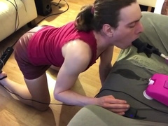 Sissy Patricia Presents: Deepthroat Training. Rough Throatfuck With Fucking Machine