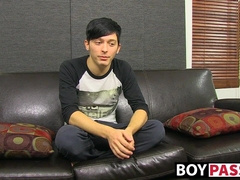 Solo twink stroking and pulling his cock for the camera