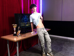 Shy nerdy guys are playing video games and get horny