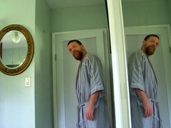 hairyartist in jism watch Will in his bathrobe