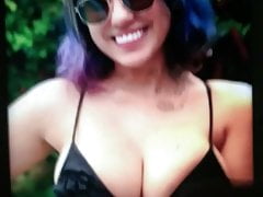 cuming on her tits