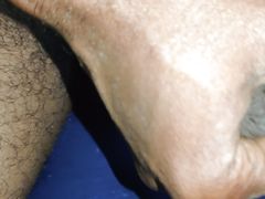 Desi boy play with his big dick at home alone