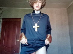 What's on this sinful priest's mind?..