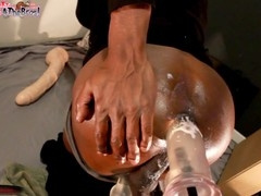 Black twink ass monkey takes it doggy style from Dj Buttpussy