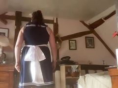 In cosplay sailor outfit