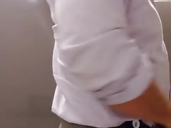 He shows his ass in a public wc