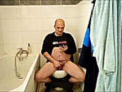 a man gets a supreme masturbation in his shower