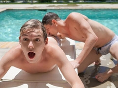 Fun contest leads to poolside anal with Taylor Reign, Jack Bailey