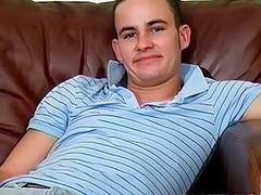 Cute jock jerks off cock after smoking