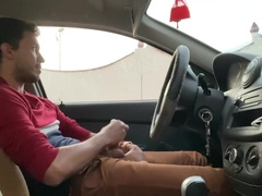 Fag fap off in camper public