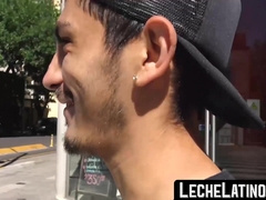 LecheLatinos.com - Wild pickup sex leads to a barebacked Latino's intense fuck and facial