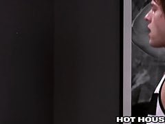 HotHouse - Fit Stud Austin Avery Barebacks Towel Boy In Gym
