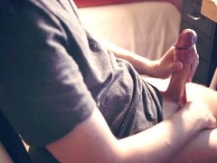 Big cock masterbating and exploring edging techniques