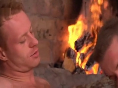 Steve Peryoux, Tom Vojak - collecting wood