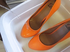 Pissing Orange Platforms fm MrMessyshoes P6