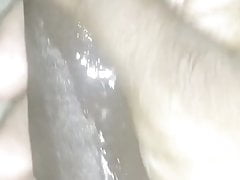 Brown Cock Covered In Cum Stroking