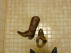 Piss in wifes cowboy boots