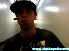 Heterosexual Tattood Teenage Milking his Fat Spear