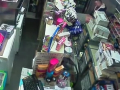 Str8 caught fucking on security camera in store