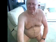 grandfather jizz on webcam