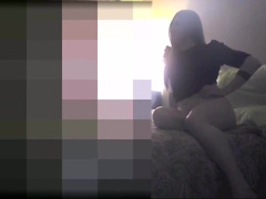 Super-Sexy platinum-blonde crossdresser plows BIG BLACK COCK in motel