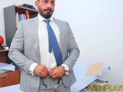 Hot Leo Rosso fucked the hairy ass of Joe Gillis on the examination bed