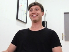 Bossy casting stud fucking a newcomer in POV