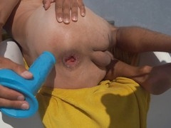 Massive anal dildos, queer stretching, gay ass treatment