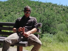 Taking a public masturbate off break at work